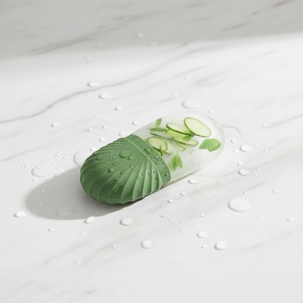 Ice Facial Cube sur marbre