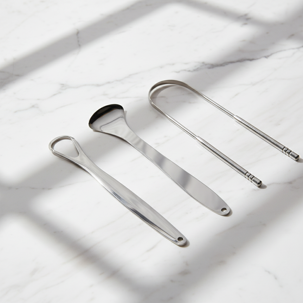 Set gratte-langue acier inoxydable